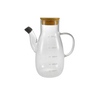 Wooden Lid Covered Glass Oil Pot YD-OBT-009