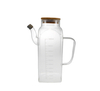 Wooden Cover Marked with Scale Line Glass Oil Bottle 