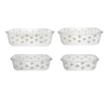 Flower-patterned Square Glass Bowl YD-BOW-022