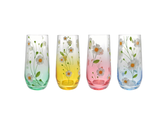 Small Chrysanthemum-patterned Paper Glass Water Cup YD-CUP-175