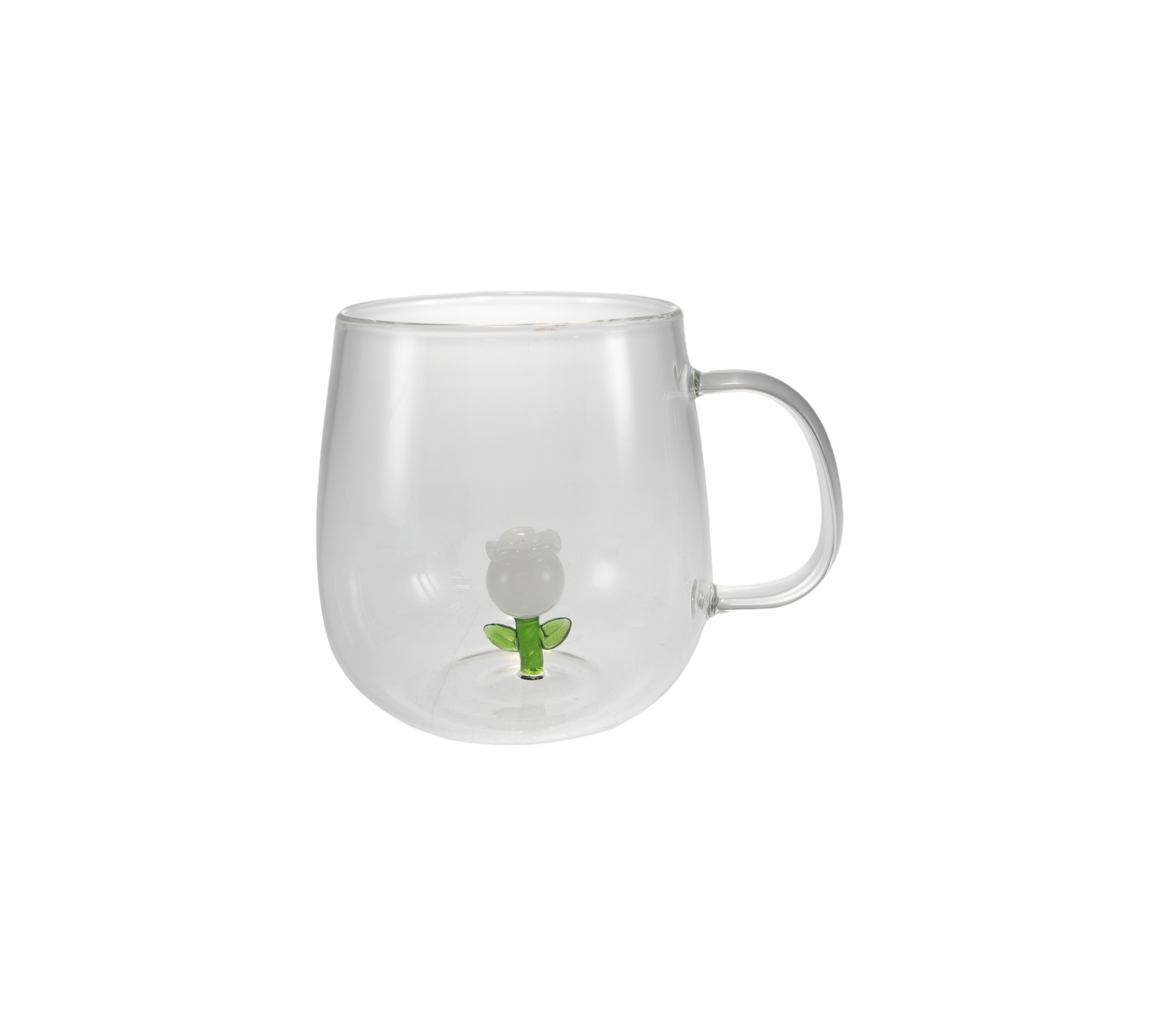 Flower-shaped Glass Water Cup YD-CUP-191