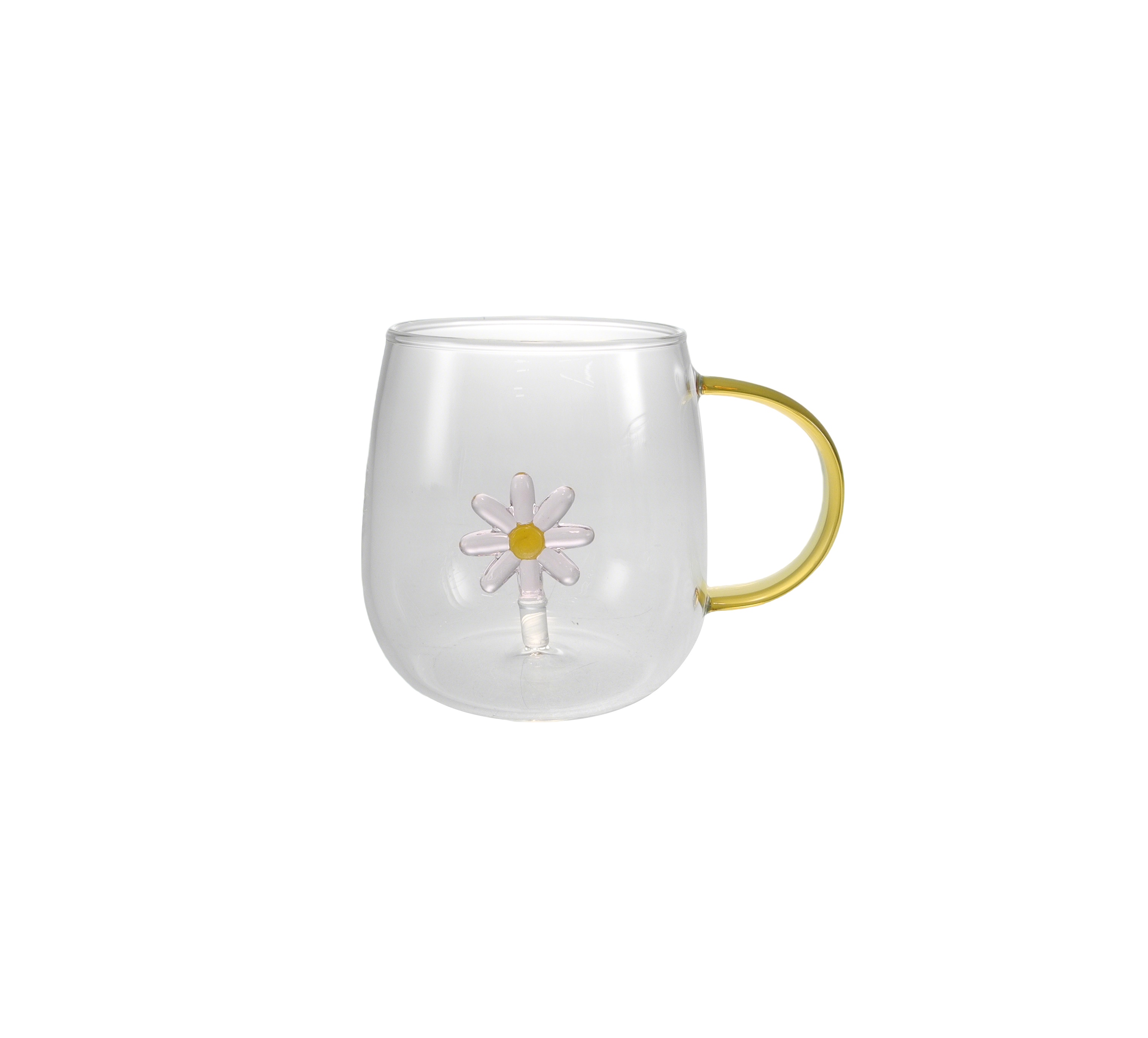 Colored Handle Glass Water Cup YD-CUP-189