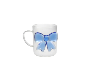 Bow-shaped Cylindrical Glass Cup YD-CUP-165