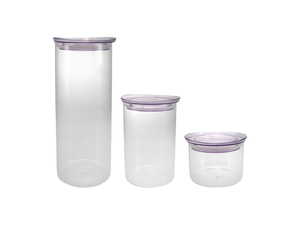 Plastic Lid Clear High-boron-silica Glass Storage Jar YD-STJ-209