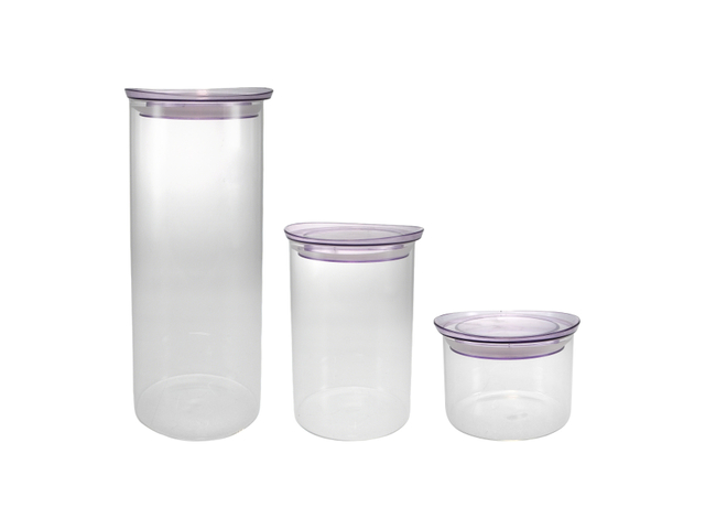 Plastic Lid Clear High-boron-silica Glass Storage Jar YD-STJ-209