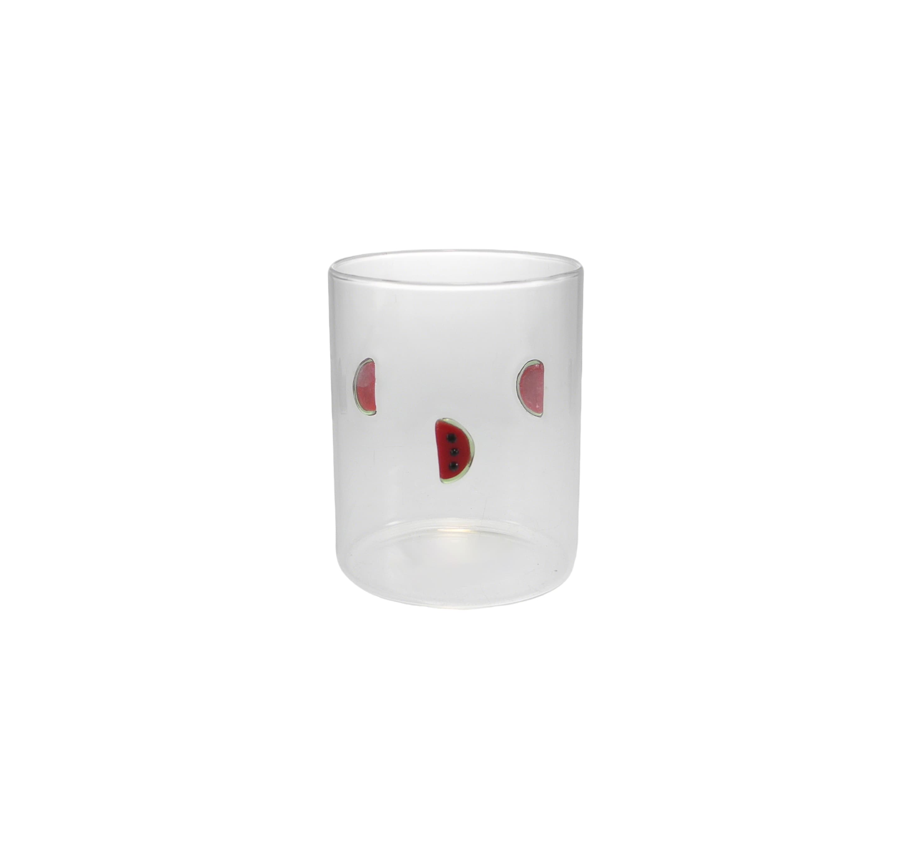 Cylindrical Glass Water Cup with A Patch on The Top YD-CUP-170
