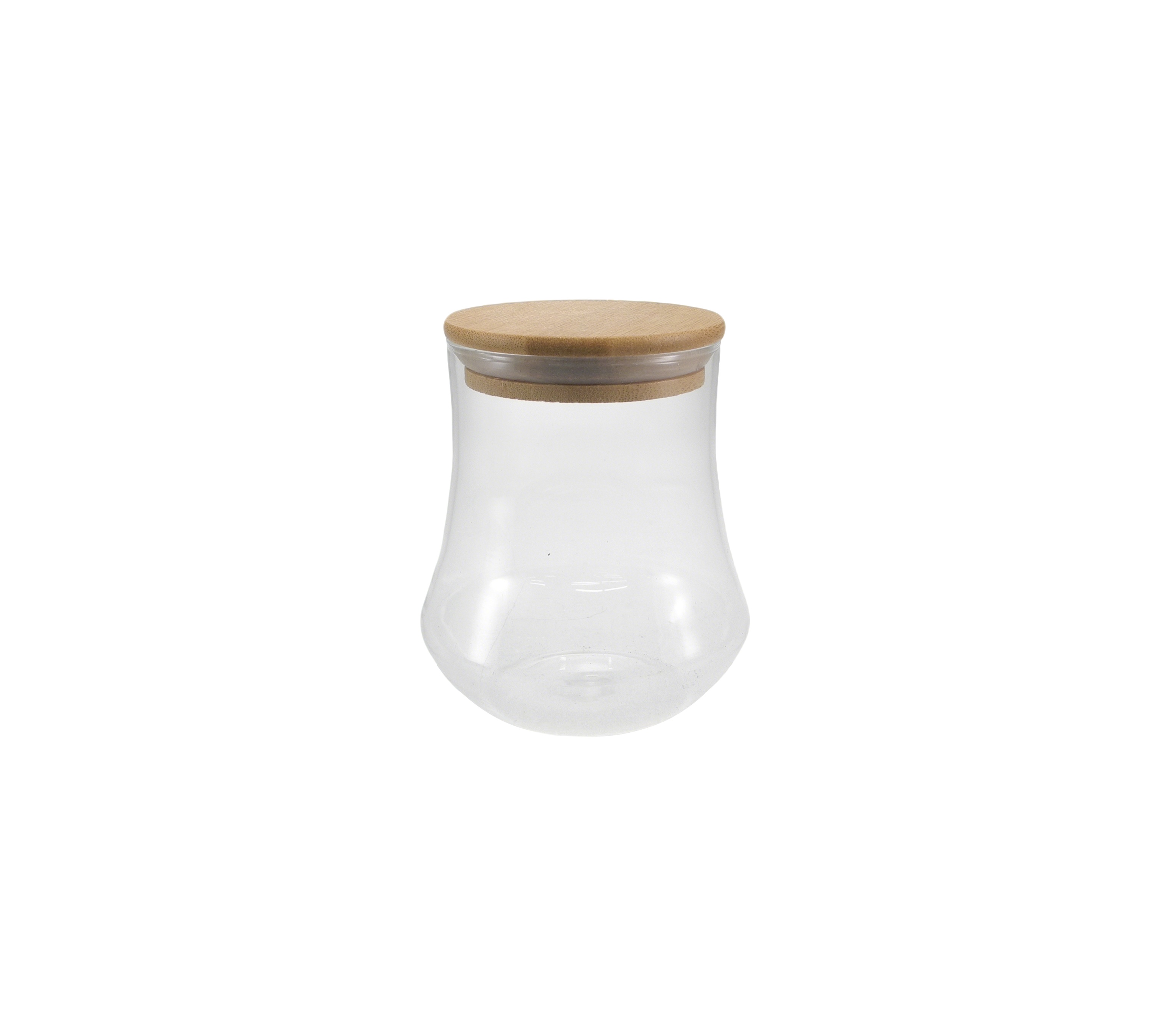 Waist-reducing Wooden Lid with High Borosilicate Glass Storage Jar YD-STJ-198