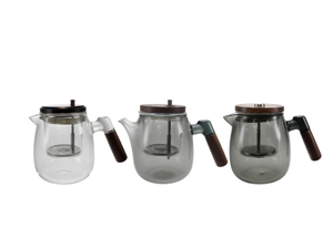 Round-bottomed Wooden Lid Glass Water Bottle YD-KEL-011