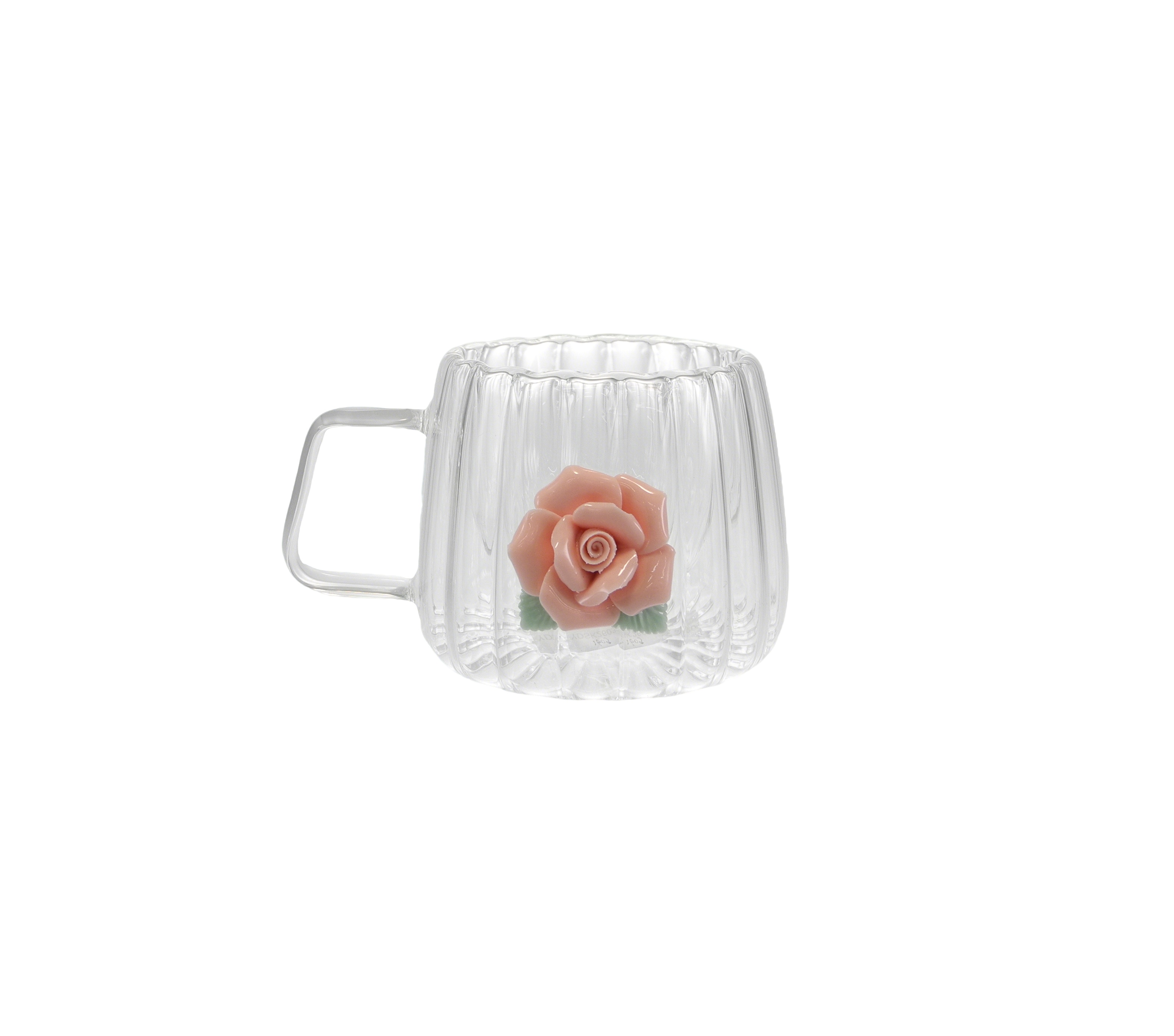 Rose Flower Glass Water Cup YD-CUP-181