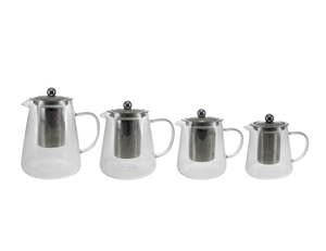 Transparent Glass Kettle without Relief Decoration YD-KEL-020