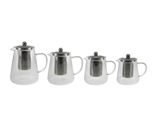 Transparent Glass Kettle without Relief Decoration YD-KEL-020