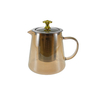 Flat-decorated Orange Glass Kettle YD-KEL-021