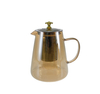 Flat-decorated Orange Glass Kettle YD-KEL-021