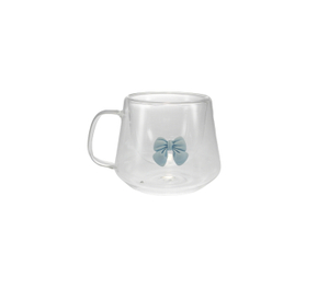 Blue Bow-shaped Glass Water Cup YD-CUP-183