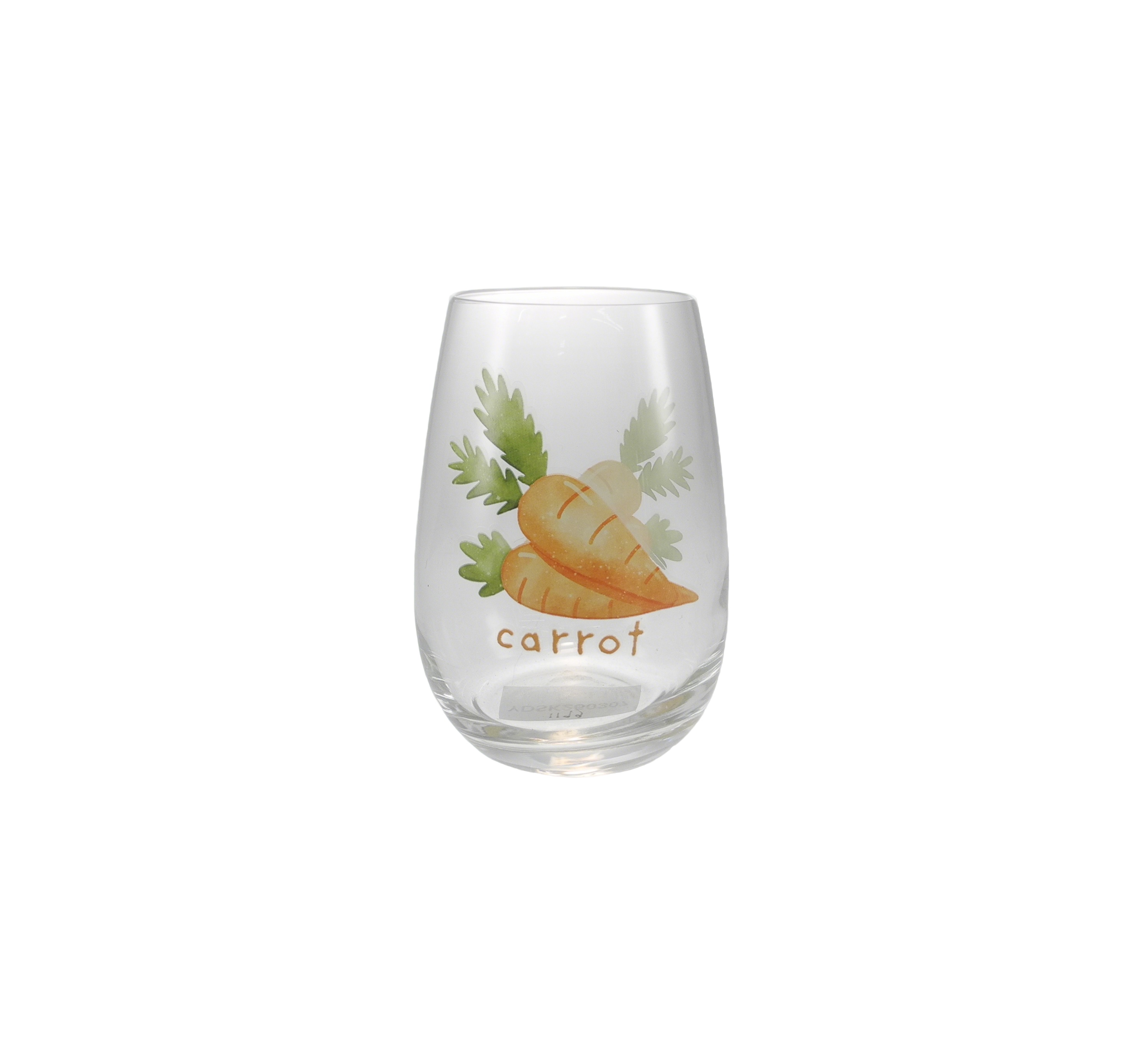 Carrot Flower Pattern Glass Water Cup YD-CUP-176