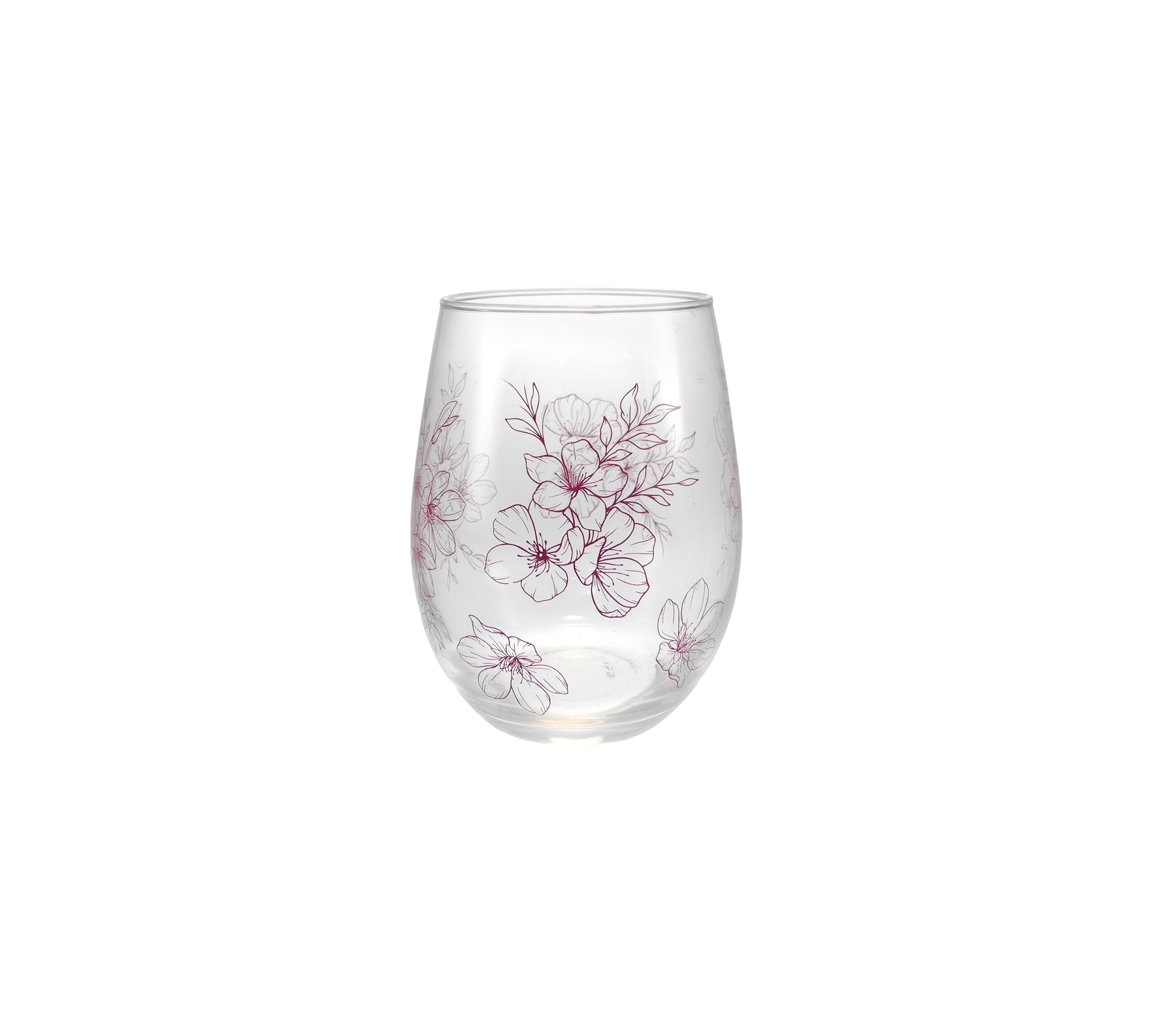 Cherry Blossom Pattern Glass Water Cup YD-CUP-177