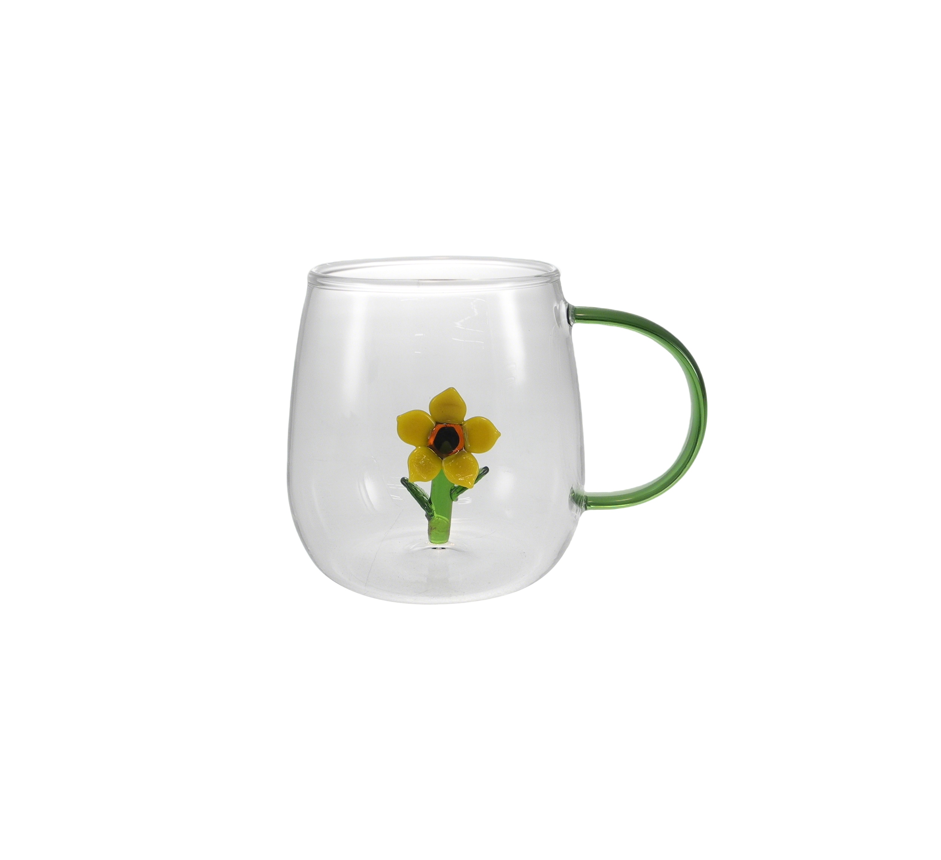 Colored Handle Glass Water Cup YD-CUP-189