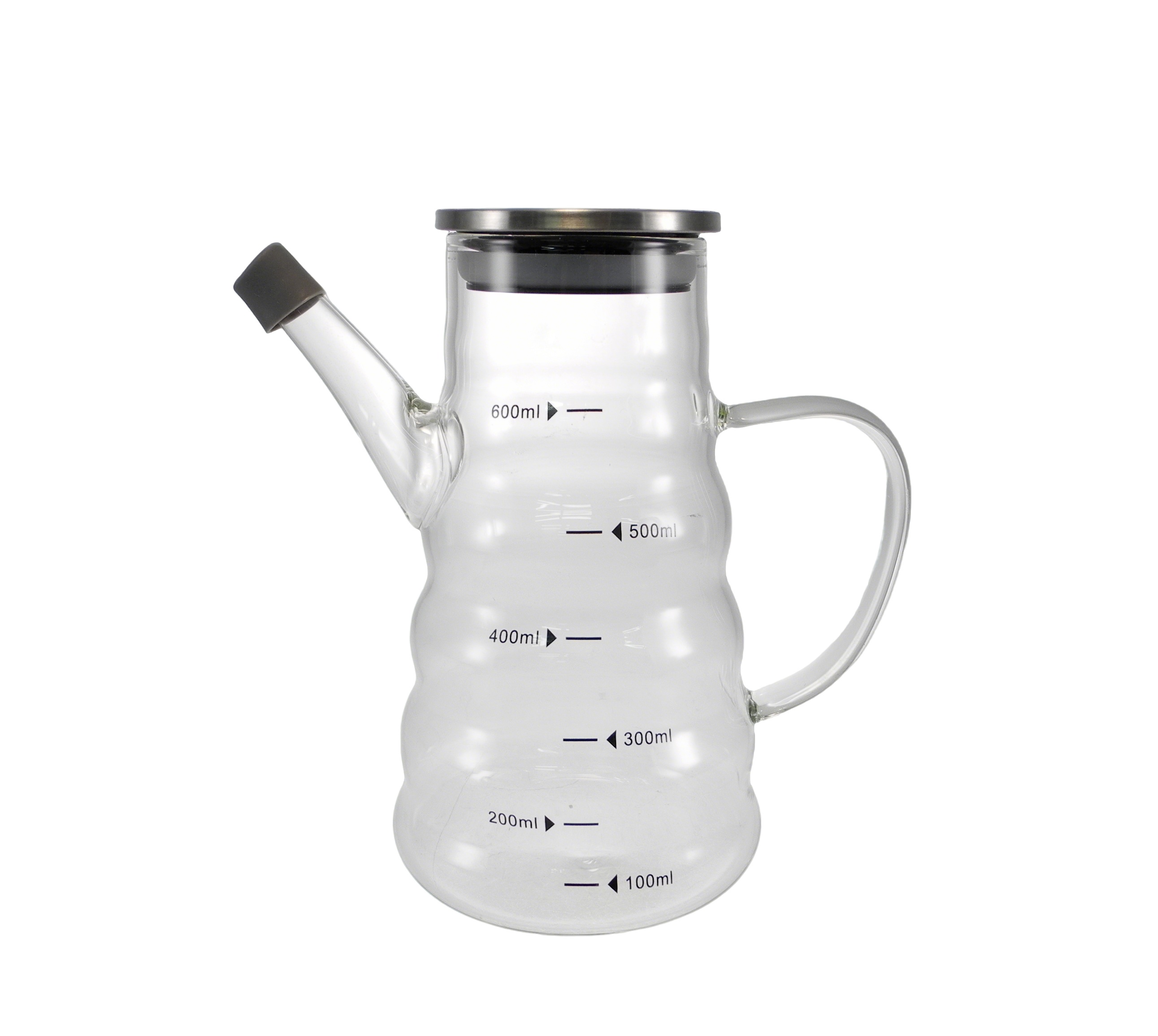 Segmented Wave-shaped Glass Oil Pot YD-OBT-007