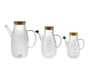 Wooden Lid Covered Glass Oil Pot YD-OBT-009