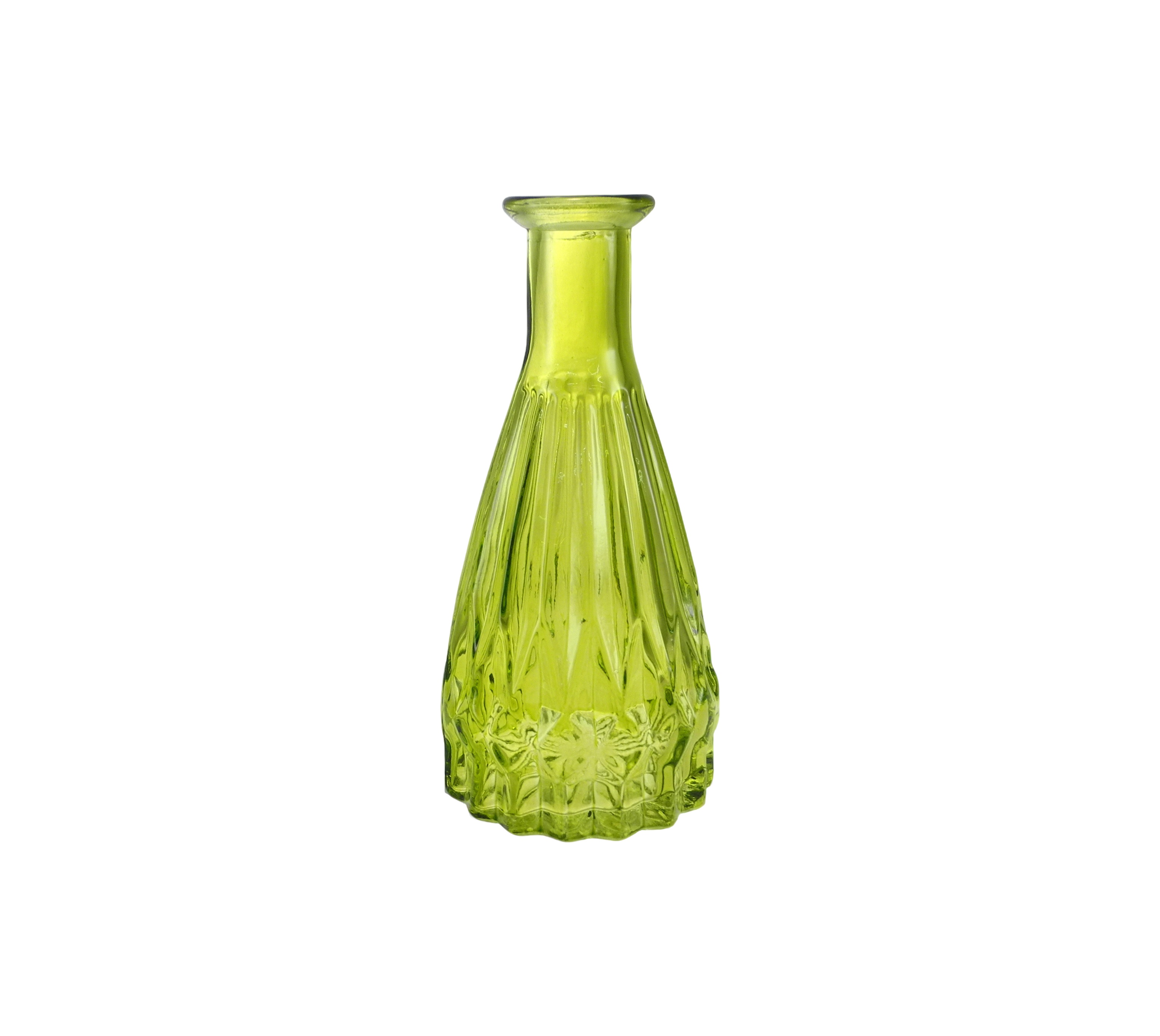 Colored Ribbon Relief Glass Vase YD-CGV-047