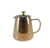 Flat-decorated Orange Glass Kettle YD-KEL-021