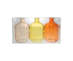 Flawless Engraved-patterned Colored Glass Vase YD-CGV-034