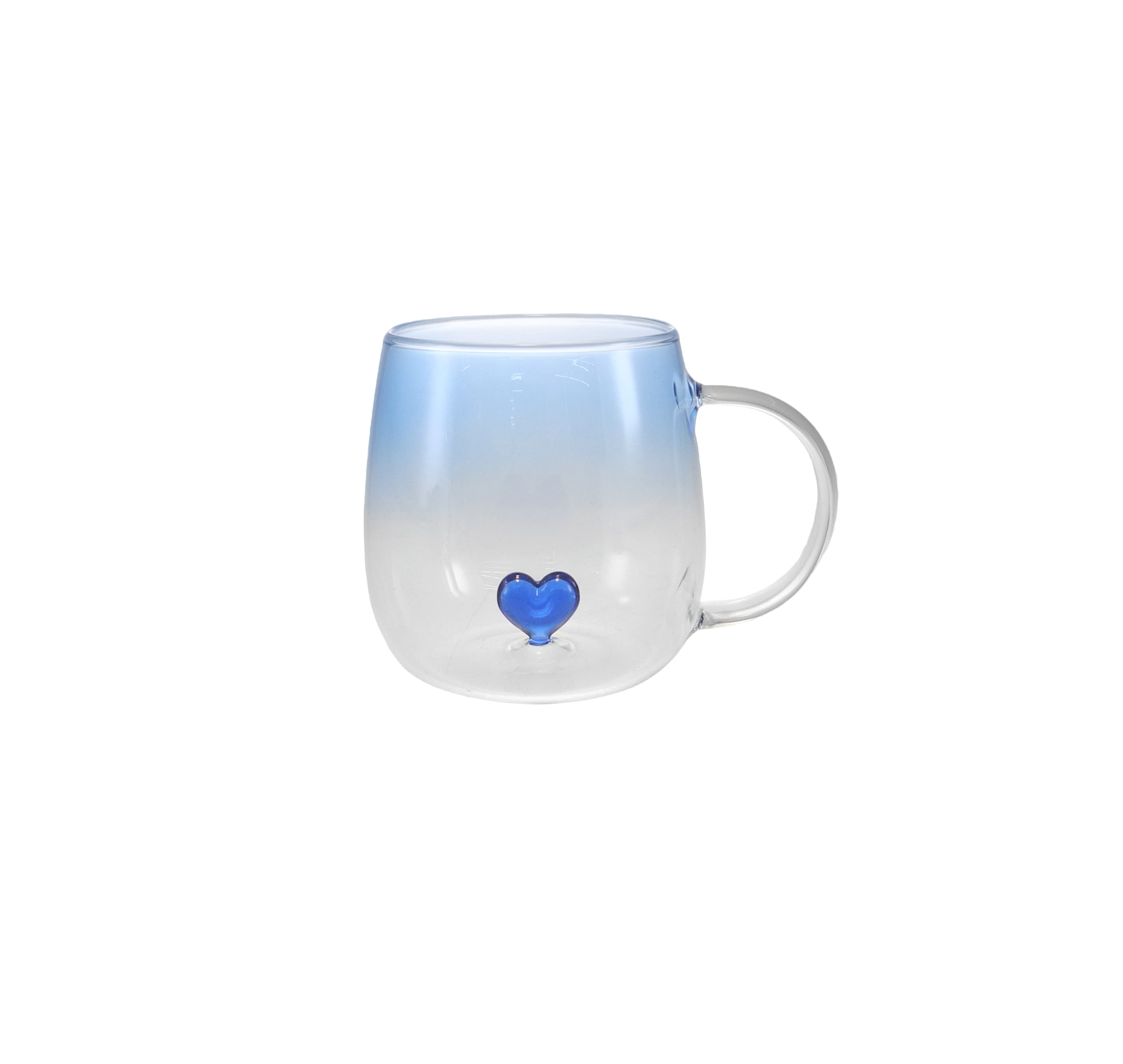 Love-themed Interior Tinted Glass Water Cup YD-CUP-164