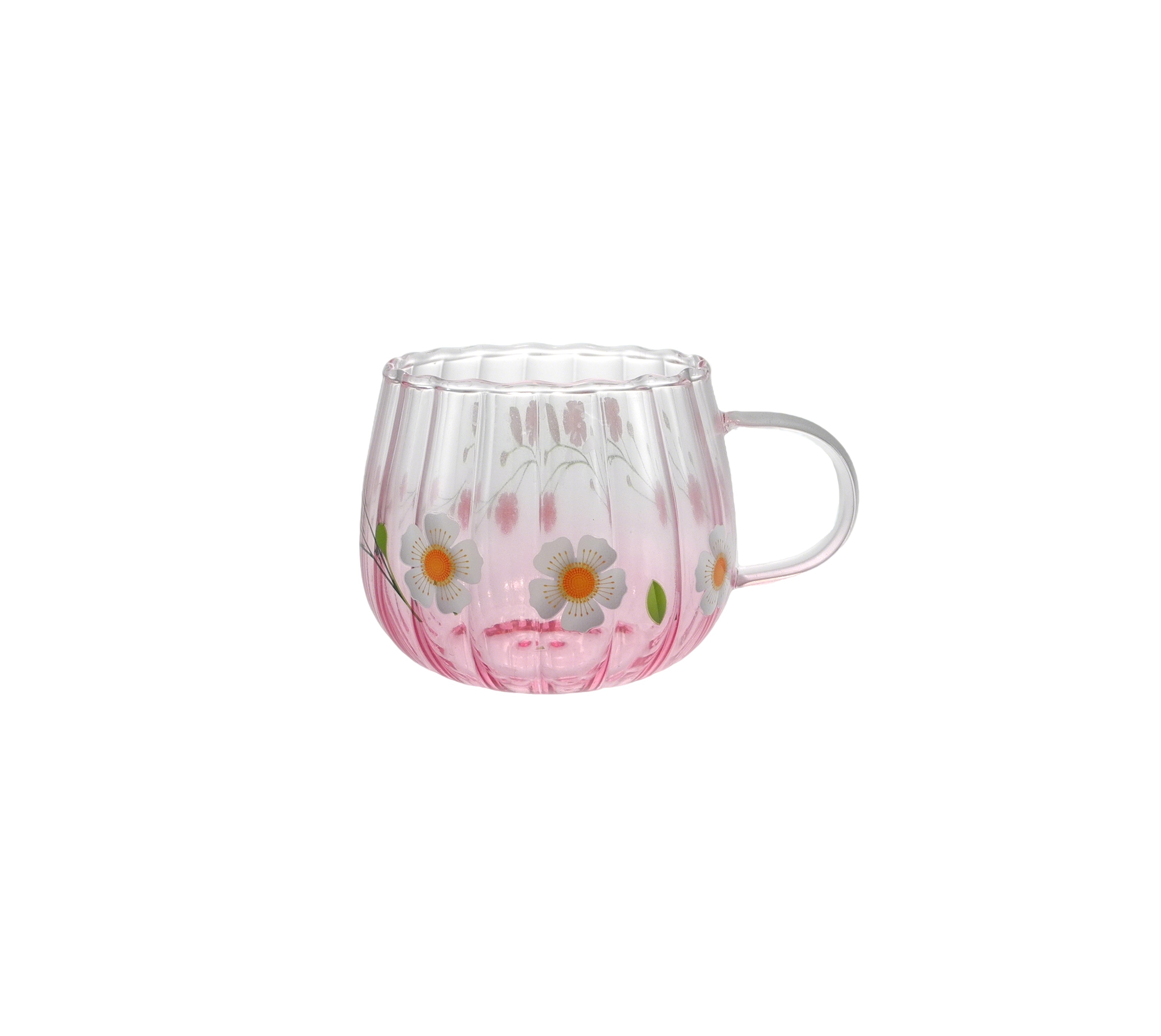 Vertical Striped Colored Glass Water Cup YD-CUP-188