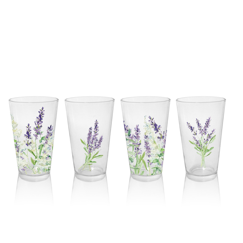 Sticker Pattern Glass Cup YD-CUP-005