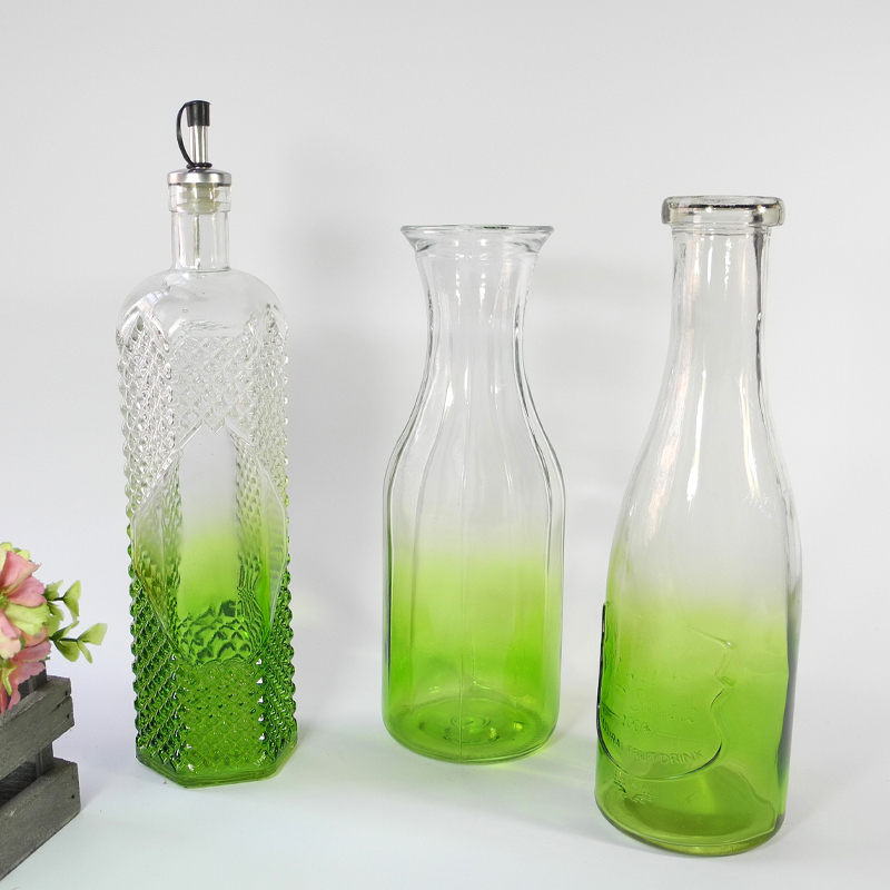 Green Gradient Oil & Vinegar Glass Bottle YD-OVB-005