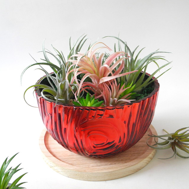 Red Round Flower Pot YD-FPWP-016