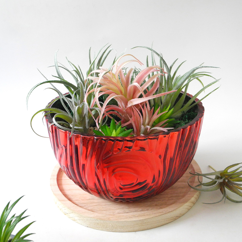 Red Round Flower Pot YD-FPWP-016