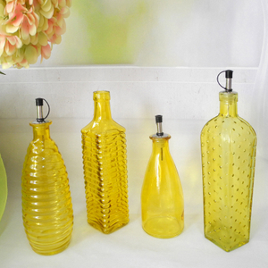 Yellow Oil & Vinegar Glass Bottle YD-OVB-001