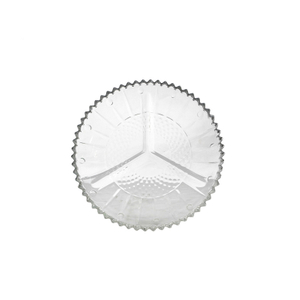 Lace Relief Pattern Glass Plate YD-GLSP-011