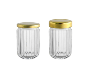 Stripe Glass Jam Jar YD-JAR-010