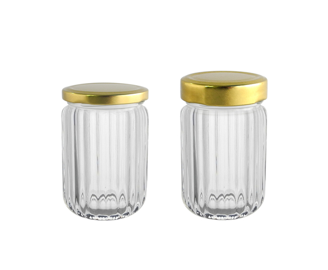 Stripe Glass Jam Jar YD-JAR-010