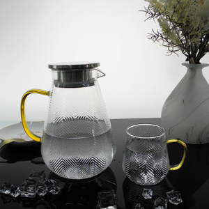 Striped Embossed Cup And Pot Set YD-CUP-048
