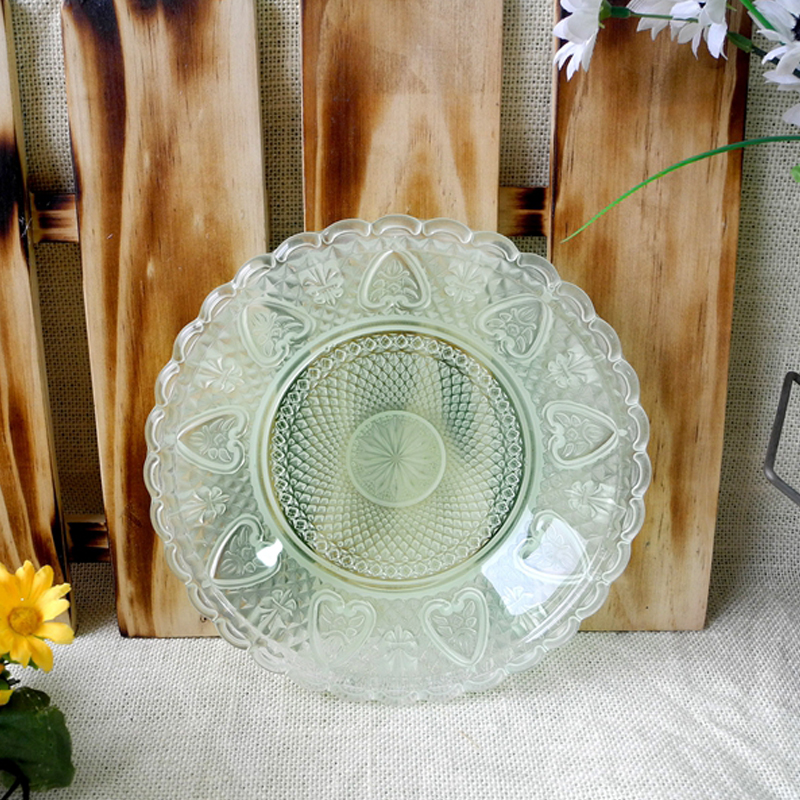 Green Embossed Dinner Plate YD-PTE-011