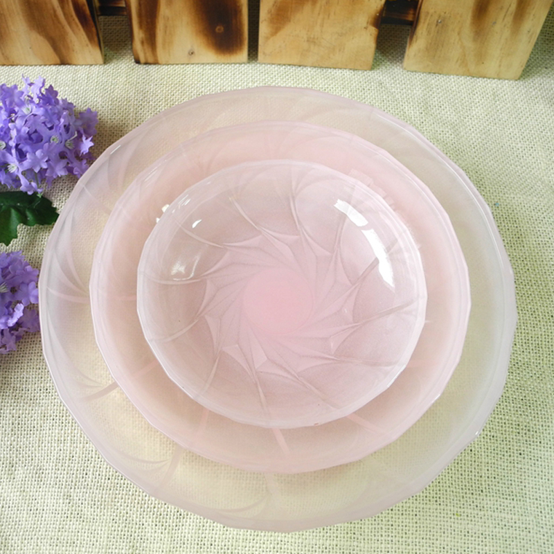 Green Glass Plate Combination Plate YD-GLSP-013