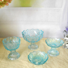 Blue Relief Pattern Bowl with Base YD-BOW-001