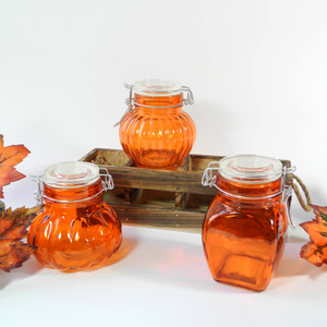 Orange Buckle Glass Storage Jar YD-STJ-002