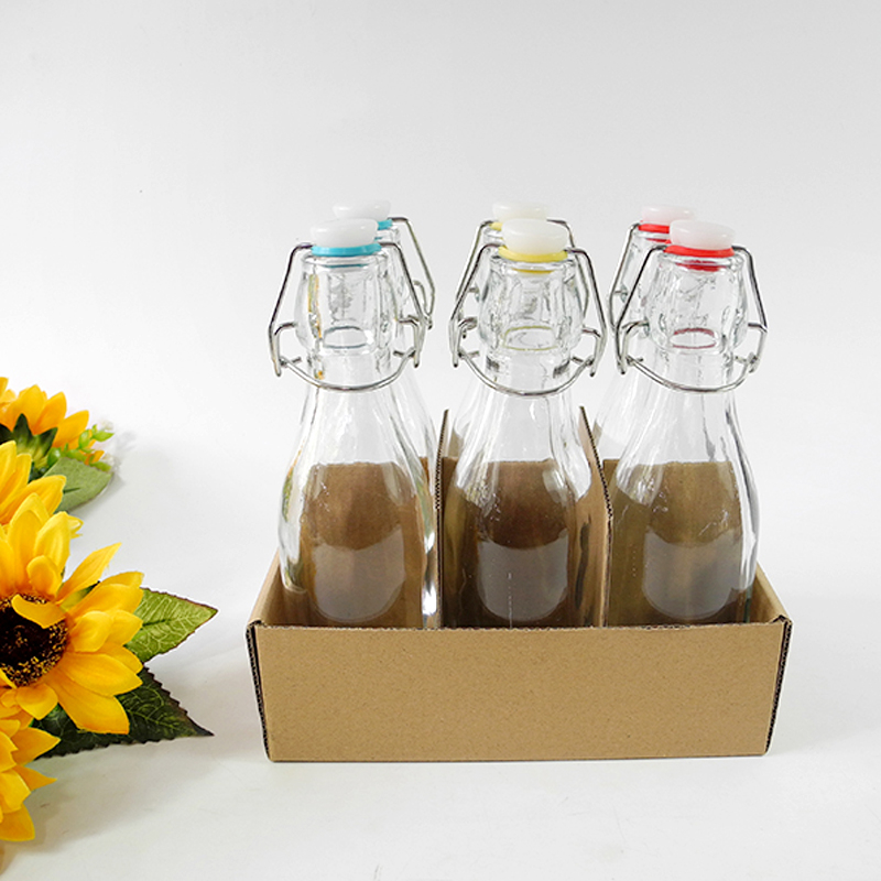 Transparent Glass Clip Bottle YD-CBT-006