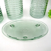 Green Striped Bathroom Scrubber Container YD-BC-003