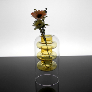 Yellow Lampwork Glass Vase YD-LGV-010