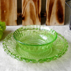 Green Glass Dish Set YD-BOW-004