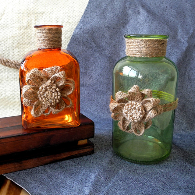 Braided Flowers Square Bottle YD-BOT-017