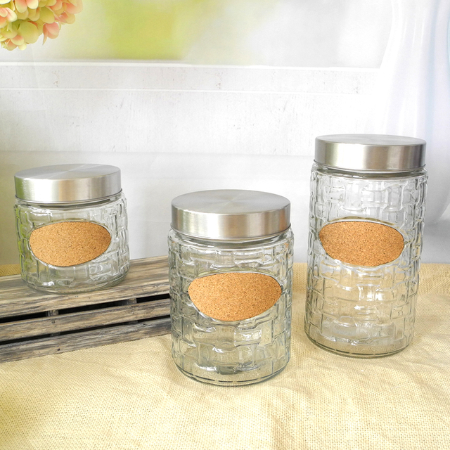 Label Transparent Glass Storage Jar YD-STJ-013
