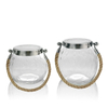 Dots Glass Storage Jar With Rope YD-STJ-019