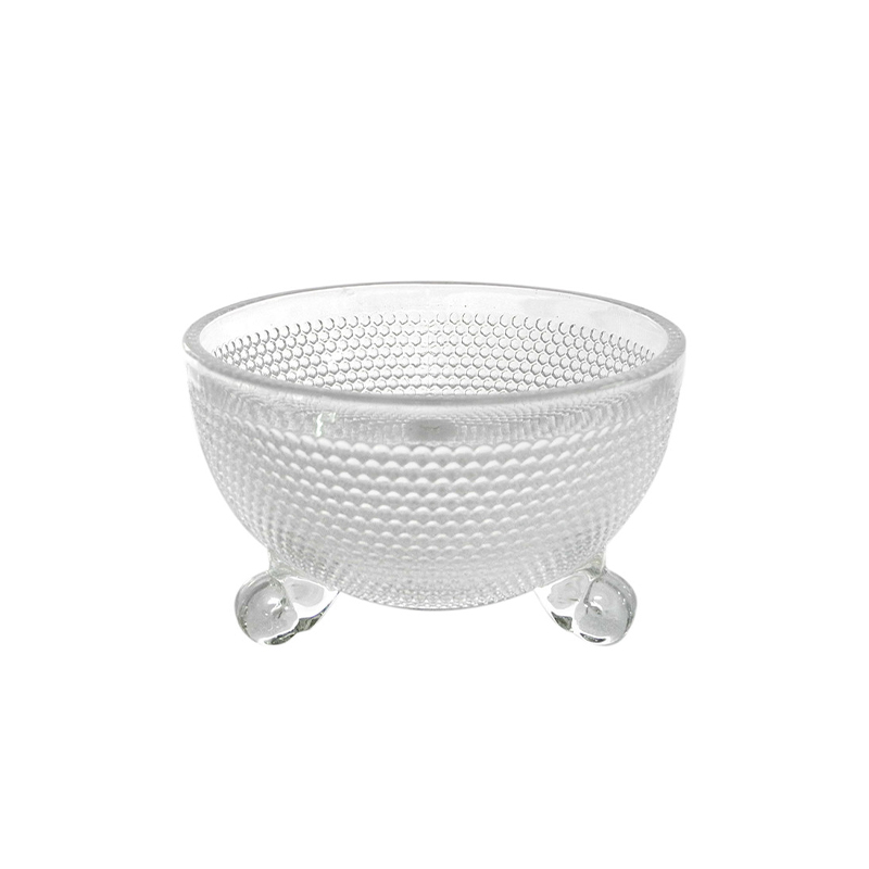 Polka Dot Pattern Glass Bowl with Support YD-BOW-010