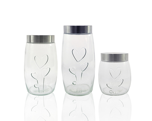 Tulip Pattern Glass Storage Jar YD-STJ-029